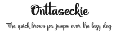Onttaseckie by Bido Std — Script Handwritten Font — thumbnail 1