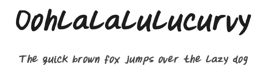 Oohlalalulucurvy by Nayda Florez — Script Handwritten Font