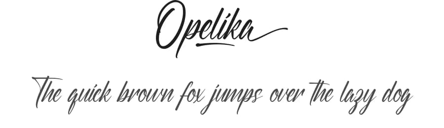 Opelika by Calligraphy Fonts — Script Handwritten Font