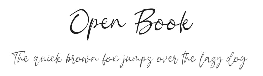 Open Book by olivetype — Script Handwritten Font