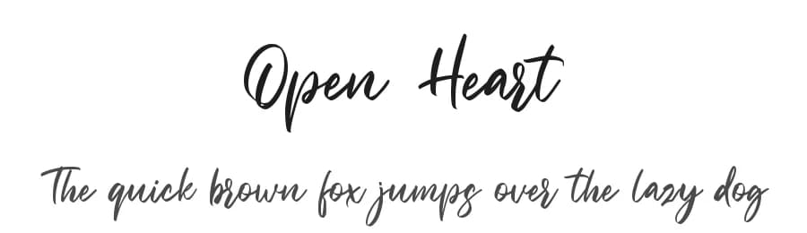 Open Heart by AminMario — Script Handwritten Font