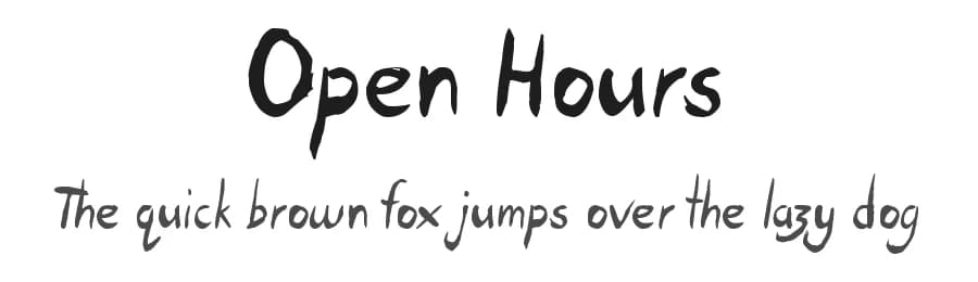Open Hours by JSH creates — Script Handwritten Font