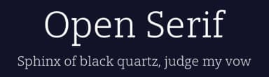 Open Serif by Steve Matteson — Serif Font — thumbnail 2