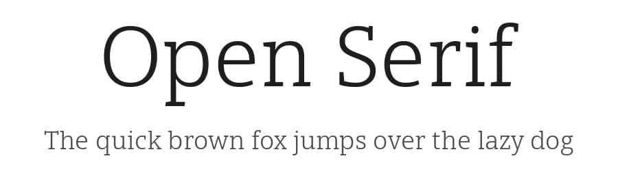 Open Serif by Steve Matteson — Serif Font