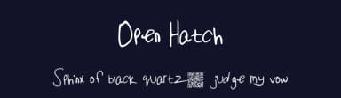 Open Hatch by Xerographer Fonts — Script Handwritten Font — thumbnail 2
