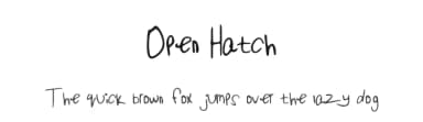 Open Hatch by Xerographer Fonts — Script Handwritten Font — thumbnail 1