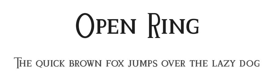 Open Ring by MrTophat — Serif Font