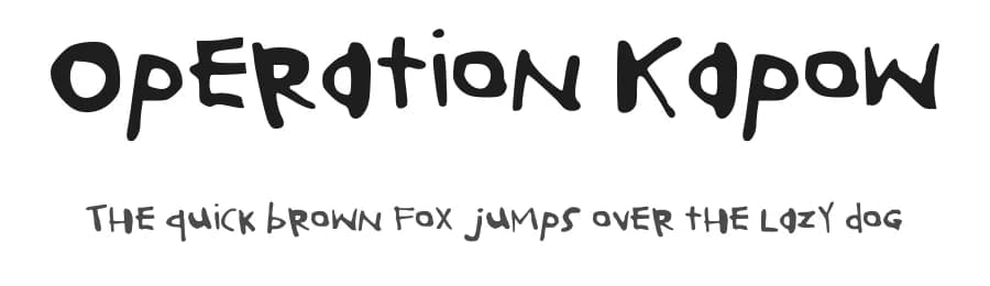 Operation Kapow by spiritworld — Script Handwritten Font