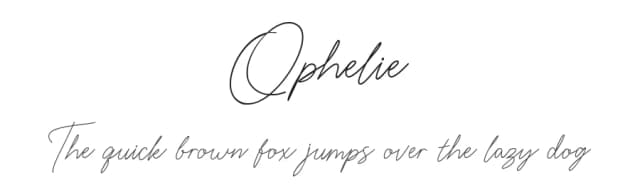 Ophelie by Rivo Dwi Adriansyah — Script Handwritten Font