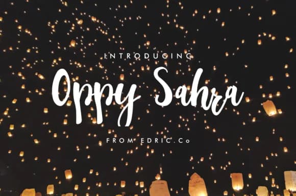 Oppy Sahra Font by EdricStudio — Script Handwritten Font