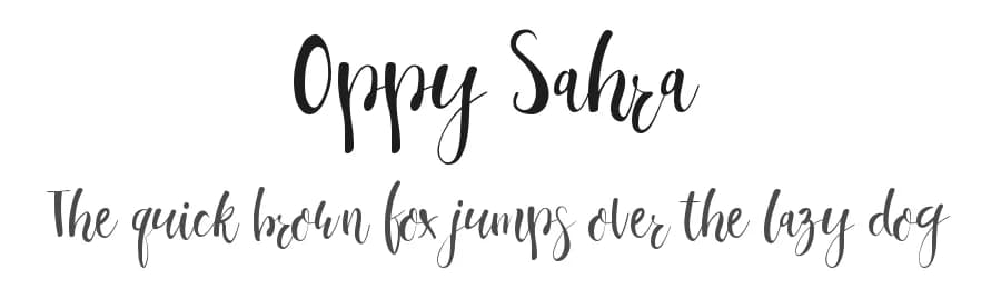 Oppy Sahra by Edric Studio — Script Handwritten Font