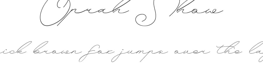 Oprah Show by Calligraphy Fonts — Script Handwritten Font