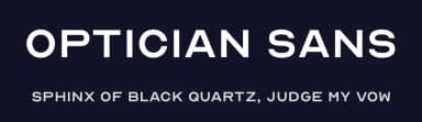 Optician Sans by Simen Schikulski — Sans Serif Font — thumbnail 2
