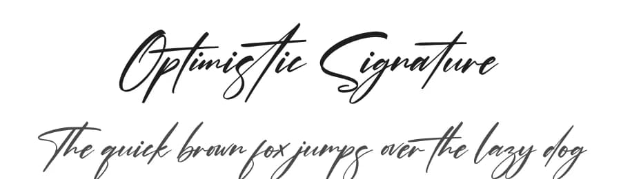 Optimistic Signature by Perspectype Studio - Letterena.com — Script Handwritten Font