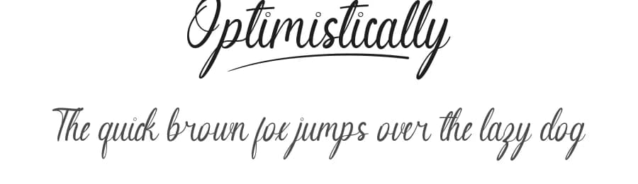Optimistically by VinType — Script Handwritten Font