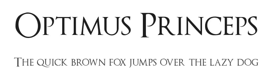 Optimus Princeps by Manfred Klein — Serif Font