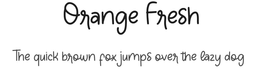 Orange Fresh by Denny Subagja — Script Handwritten Font