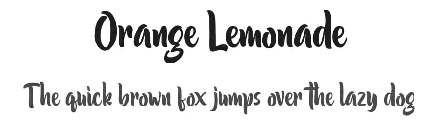 Orange Lemonade by Mozatype — Script Handwritten Font