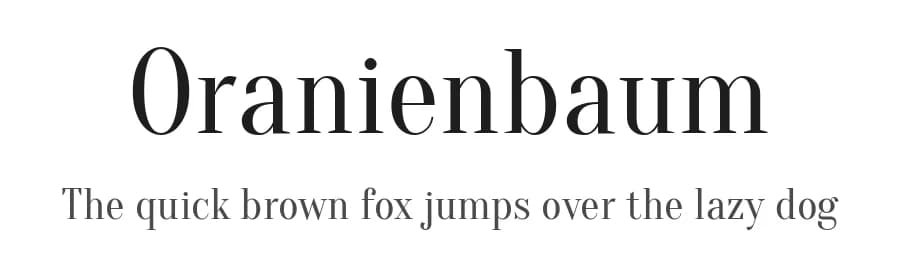 Oranienbaum by Jovanny Lemonad — Serif Font