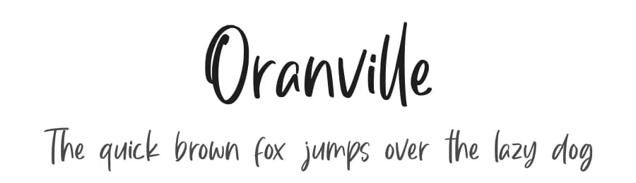 Oranville by Ditatype — Script Handwritten Font