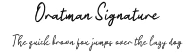 Oratman Signature by wepfont.com — Script Handwritten Font — thumbnail 1