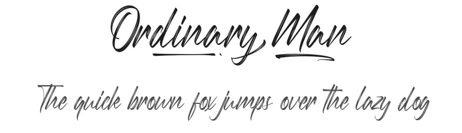 Ordinary Man by Noah Type — Script Handwritten Font