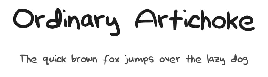 Ordinary Artichoke by Joette — Script Handwritten Font