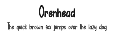 Orenhead by Skiiller Studio — Script Handwritten Font — thumbnail 1