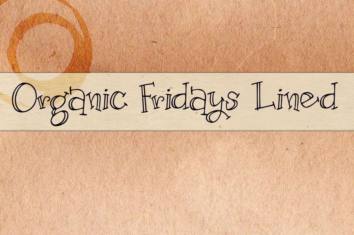 Organic Fridays Lined Font by brittneymurphydesign — Script Handwritten Font
