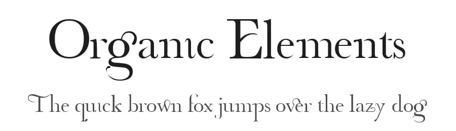 Organic Elements by Nerys — Sans Serif Font