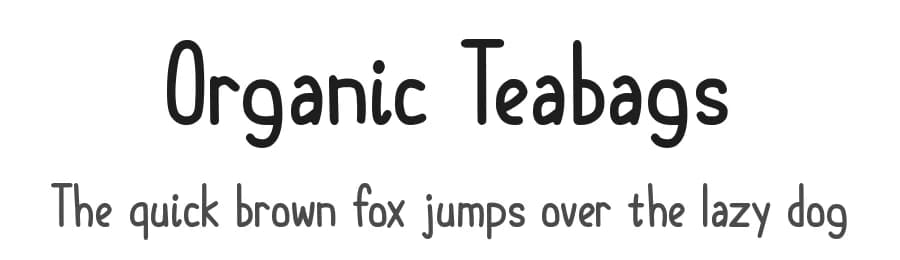 Organic Teabags by Chequered Ink — Script Handwritten Font