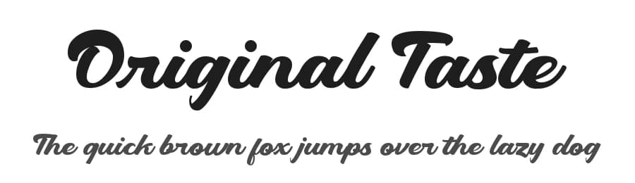 Original Taste by Joko Setiono — Script Handwritten Font