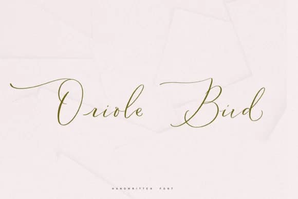 Oriole Bird Font by Primafox Design — Script Handwritten Font