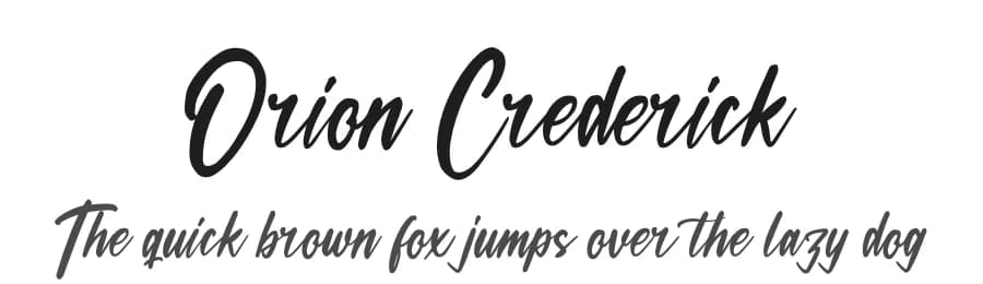 Orion Crederick by Integritype Studio — Script Handwritten Font