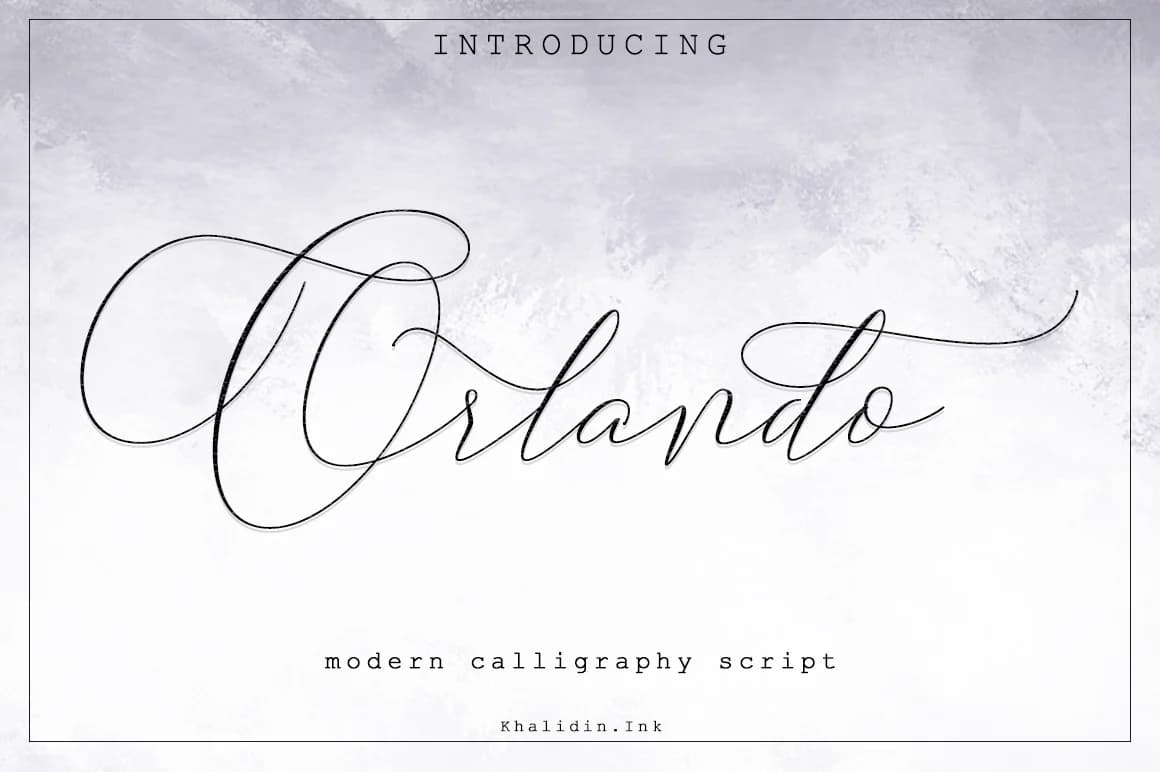 Orlando Font by Khalidin.Ink by Khalidin.Ink — Script Handwritten Font
