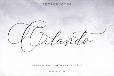 Orlando Font by Khalidin.Ink by Khalidin.Ink — Script Handwritten Font — thumbnail 1