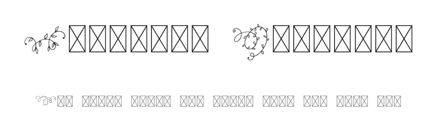 Ornament Handrawn by Mariyana — Dingbats Font