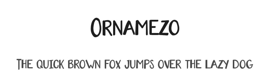 Ornamezo by erik5541 — Script Handwritten Font