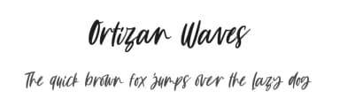 Ortizan Waves by Four Lines — Script Handwritten Font — thumbnail 1