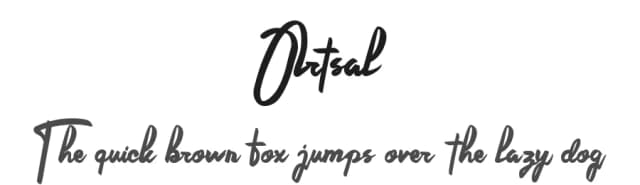 Ortsal by liart type — Script Handwritten Font