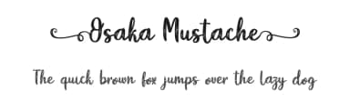 Osaka Mustache by Typhoon Type - Suthi Srisopha — Script Handwritten Font — thumbnail 1