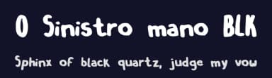 O Sinistro mano BLK by thiagowdr — Script Handwritten Font — thumbnail 2