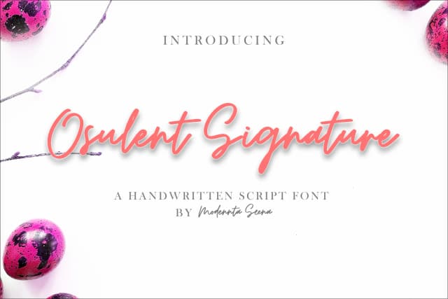 Osulent Font by modennta — Script Handwritten Font