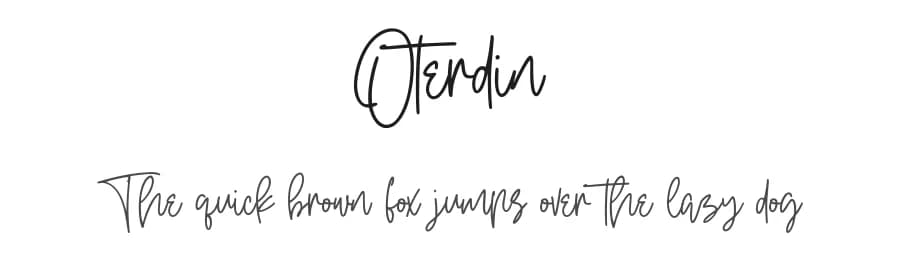 Oterdin by Maulana Creative — Script Handwritten Font