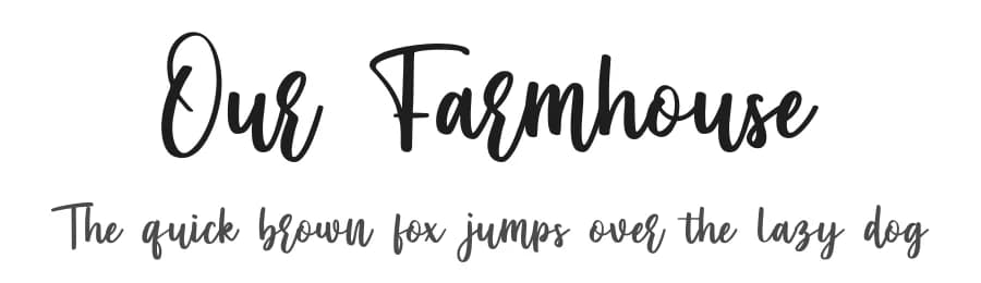 Our Farmhouse by Bearytype — Script Handwritten Font