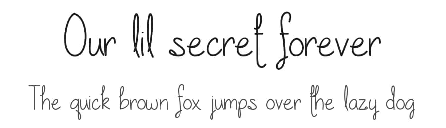 Our lil secret forever by Vanessa Bays — Script Handwritten Font