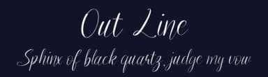 Out Line by Abrisam Ezhar — Script Handwritten Font — thumbnail 2