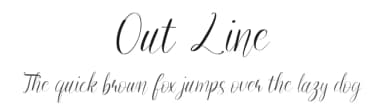 Out Line by Abrisam Ezhar — Script Handwritten Font — thumbnail 1
