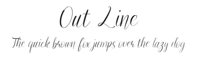 Out Line by Abrisam Ezhar — Script Handwritten Font