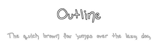 Outline by cat — Script Handwritten Font